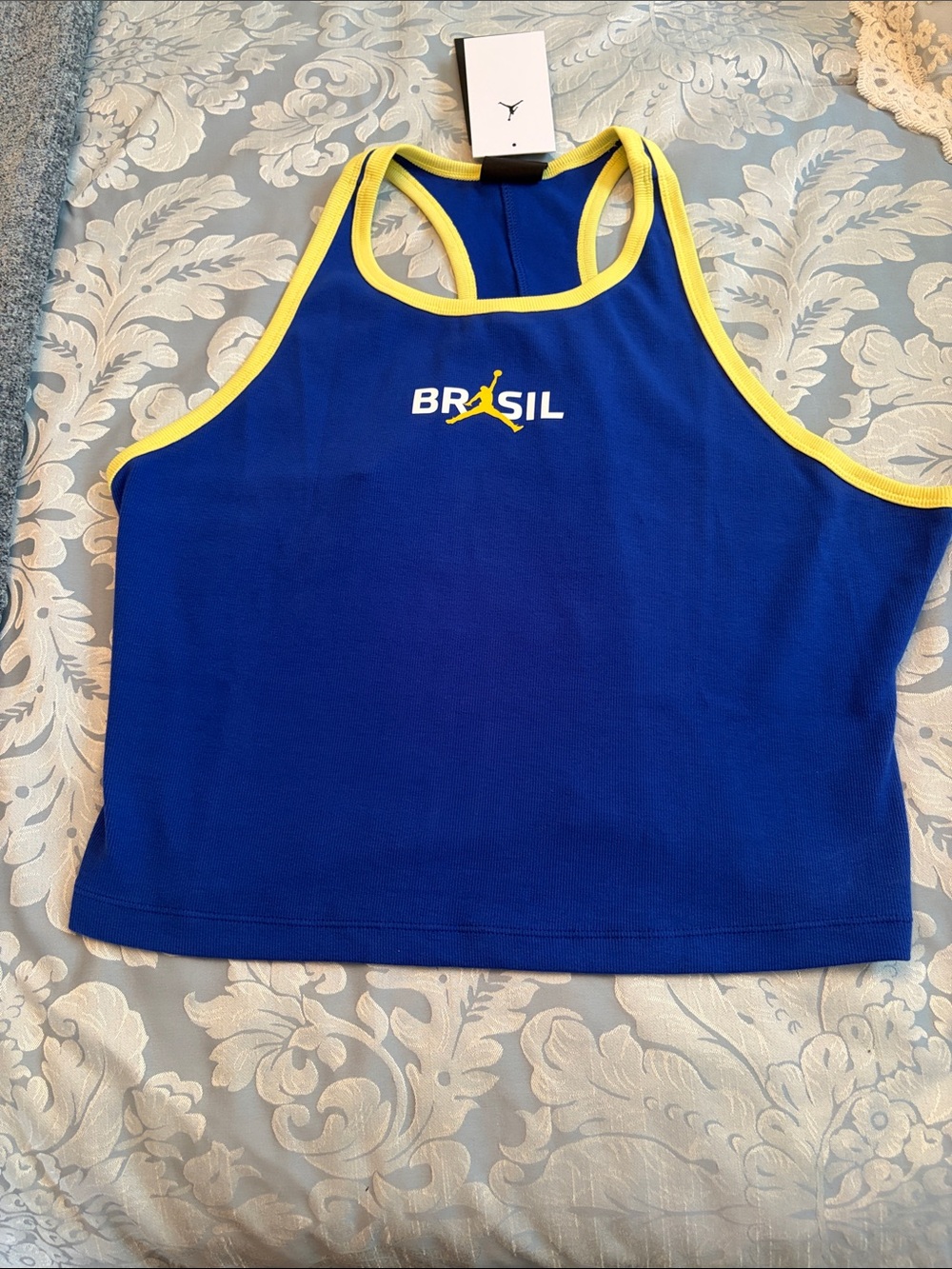Jordan Brasil Blue & Yellow Racerback Top